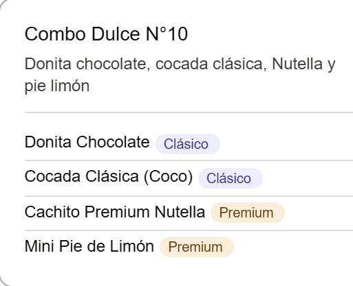 Combo Dulce N°10