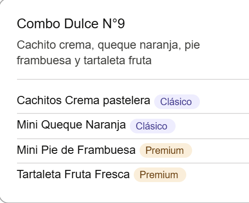 Combo Dulce N°9