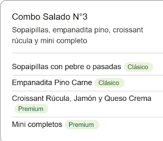 Combo Salado N°3