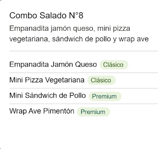 Combo Salado N°8